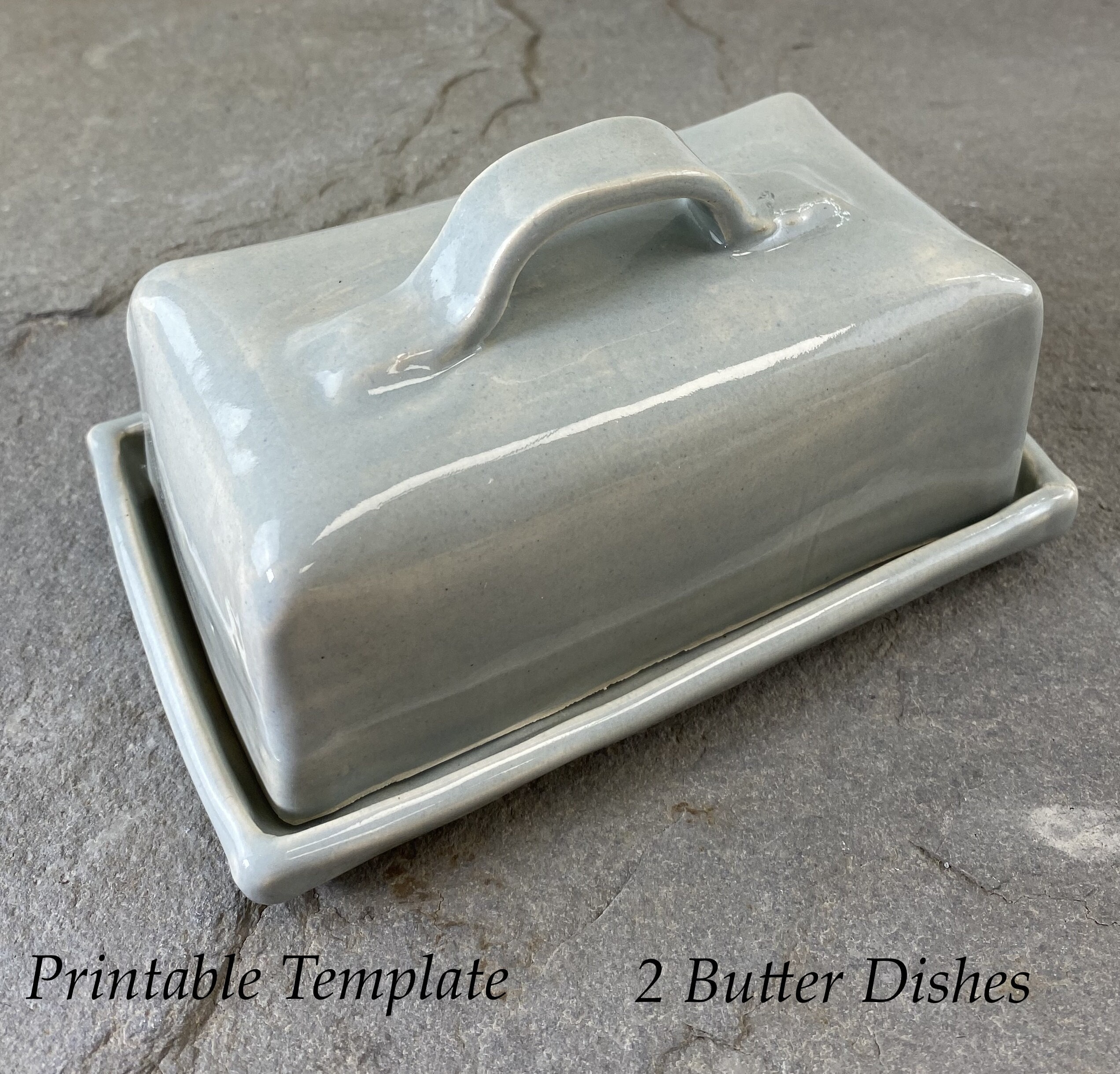 Butter Dish Template Pottery Template for Slab Building With