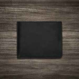 Cartera de cuero para hombres / Regalos de cartera personalizados / Regalo de escritura a mano para él / Cartera grabada / Regalo para novio