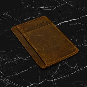 Cartera de cuero para hombres / Regalos de cartera personalizados / Regalo de escritura a mano para él / Cartera grabada / Regalo para novio