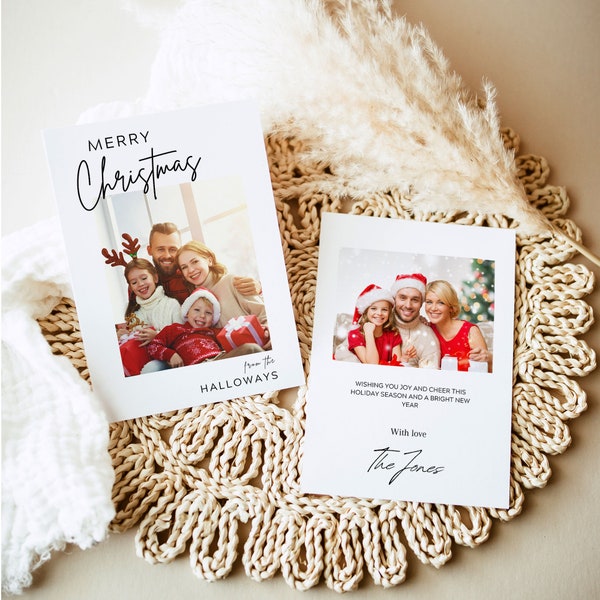 Christmas Card Template, Holiday Card Template, Photo Card Template, Merry Christmas card template, Merry Christmas Photo Card Template