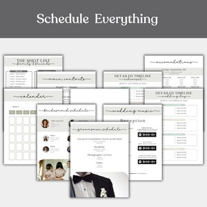 The Ultimate Wedding Day Binder Template, Wedding Planner,Canva Edit, Wedding Template, Instant Download, Digital Template, Printable image 5