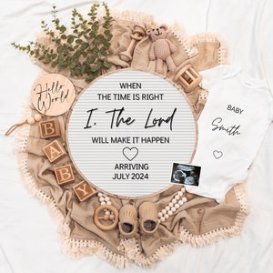 Digital Pregnancy Announcement / Pregnancy Reveal / Social Media / Gender Neutral / Facebook / Instagram / Boho / Personalized