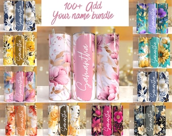 100 + ajoutez votre propre texte Gobelet floral, 20 oz gobelet skinny sublimation dessins gobelet fichier PNG en téléchargement numérique, fleurs colorées png thumbnail