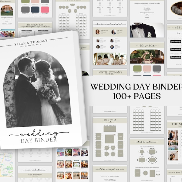 De ultieme trouwdag bindmiddel sjabloon, bruiloft planner, Canva bewerken, bruiloft sjabloon, direct downloaden, digitale sjabloon, afdrukbaar