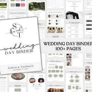 The Ultimate Wedding Day Binder Template, Wedding Planner,Canva Edit, Wedding Template, Instant Download, Digital Template, Printable image 1