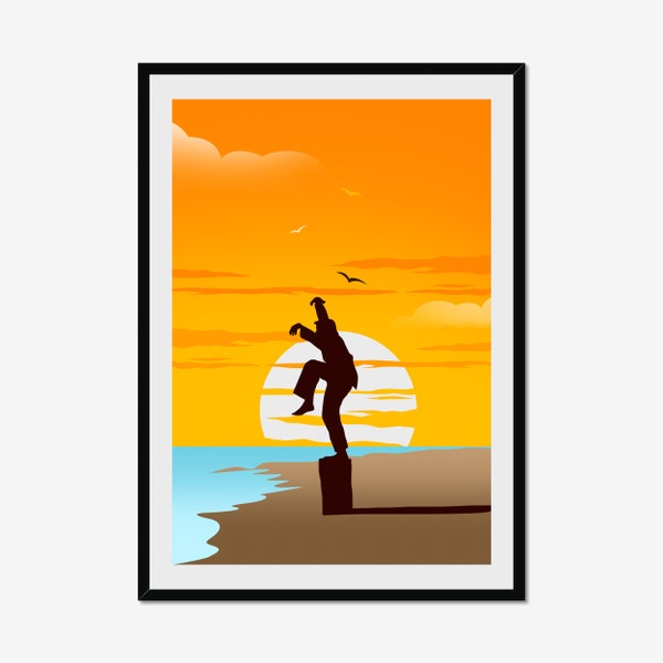 Karate Kid Minimalist Art Print Poster