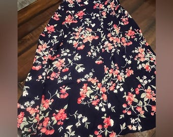 Falda larga maxi de auténtica colección vintage Southern Lady, talla M, con cintura elástica.