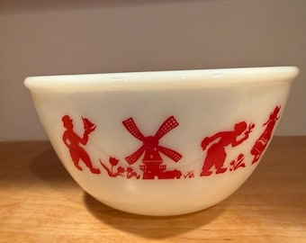 Bol mezclador holandés de vidrio opalino