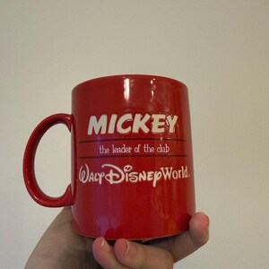 Disney Mickey Mouse Red and Black Mug image 4