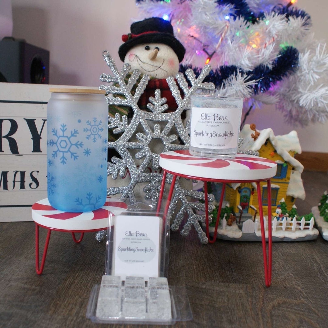 Christmas Gel Candle Gift Set Snowflake Embed Scented Gift Set Beer Can