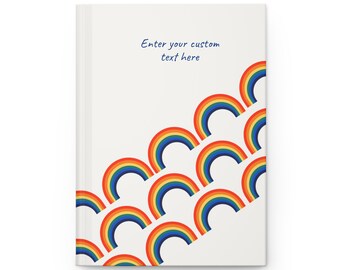 Regenbogen Patroon Hardcover Journal Matte - Gepersonaliseerd