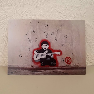 Postkarte, Kunstdruck, A6 "Gitarre"