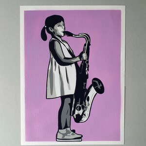 Stencil: "Il sassofonista"