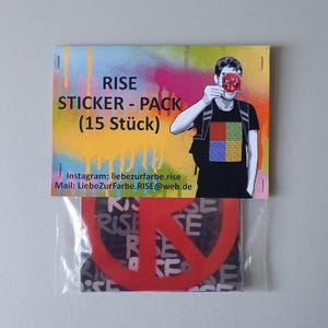Pacchetto adesivi RISE: 15 design diversi