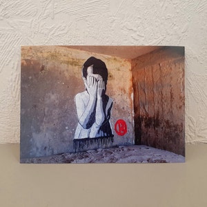 Cartão postal, impressão artística, A6 "Mãos na frente dos olhos"