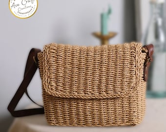Elegant Hand Woven Straw Crossbody Bag: Versatile Fashion Handbag for Women, Perfect for Beach or Everyday Use | Valentine's Day Gift