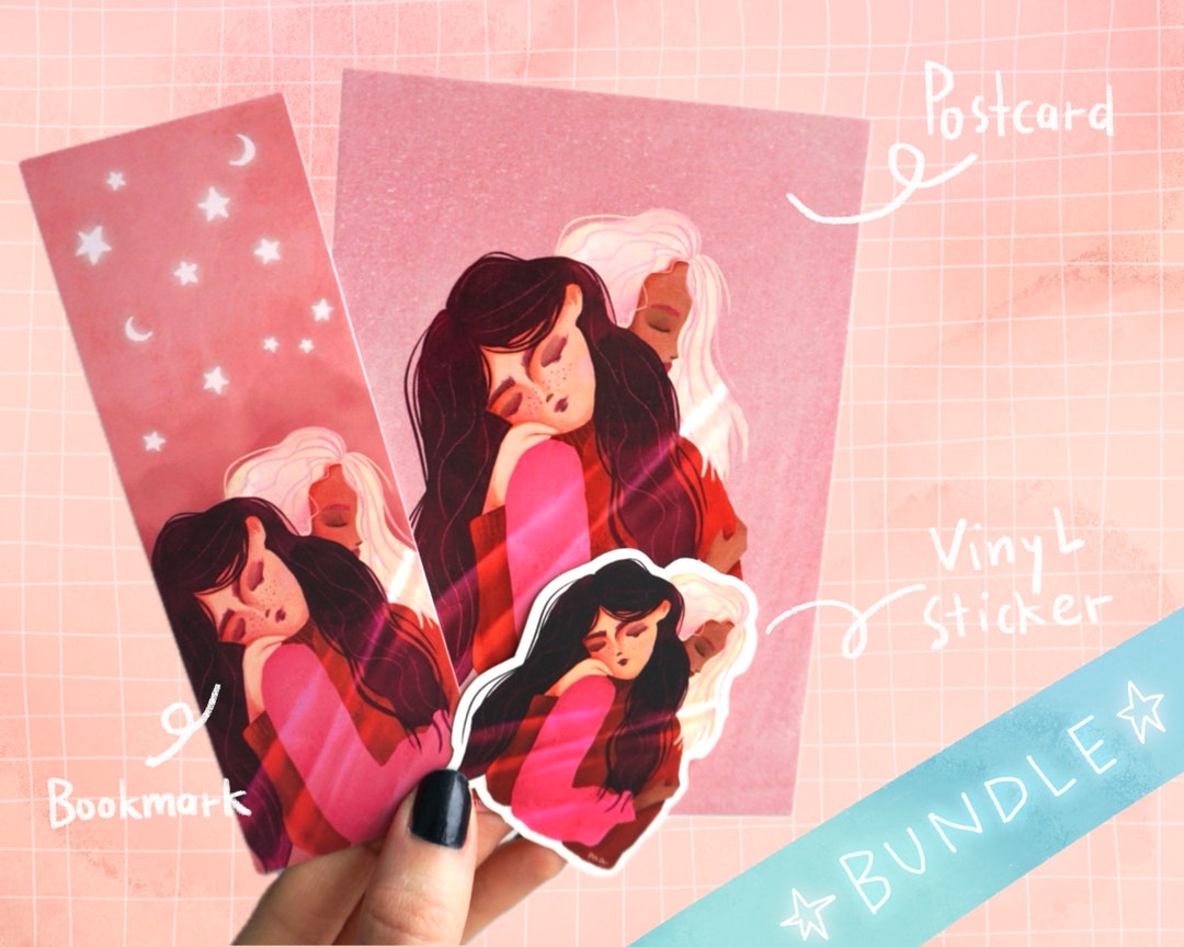 Stationary Bundle Bookmark Postcard Vinyl Sticker Etsy