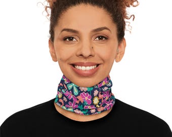 Floral Neck Gaiter: UPF 50 Sonnenschutz Stirnband - Geschenk für Läufer
