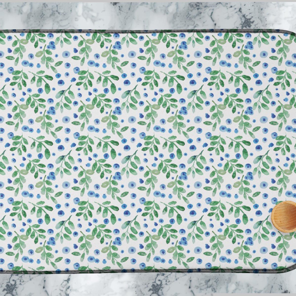 Blueberry Drying Dish Mat: Stylish Kitchen Decor - Etsy