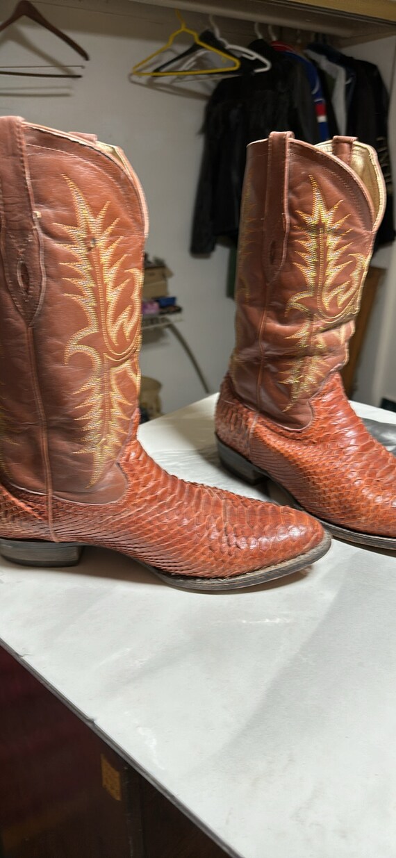 Snakeskin booties cheap size 11