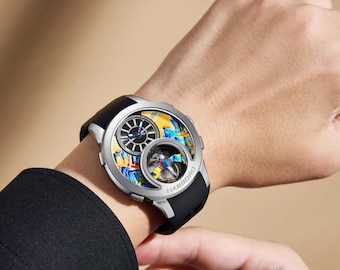 Oil Painting Dial Watch