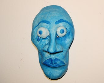 TRISTOPHOBIA, handmade ceramic mask