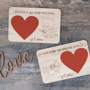 Gratta e vinci in legno personalizzato / regalo di San Valentino / Innamorati