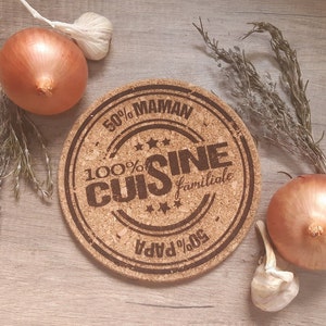 Personalized cork trivet