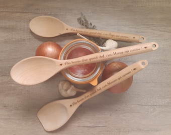 Set cucchiaini cocktail in puro legno di teak indonesiano fatti a mano