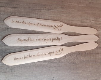 Spatule à crêpes en bois personnalisée