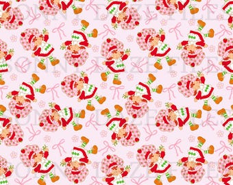 Strawberry girl seamless file(2 colorways file bundle)