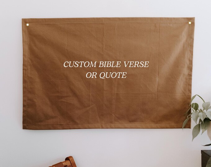 Bible Verse Custom Canvas Banner Custom Scripture Tapestry Wall Art ...