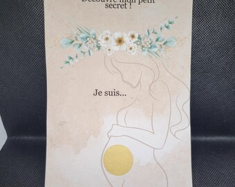 Carte à gratter annonce sexe bébé personnalisé