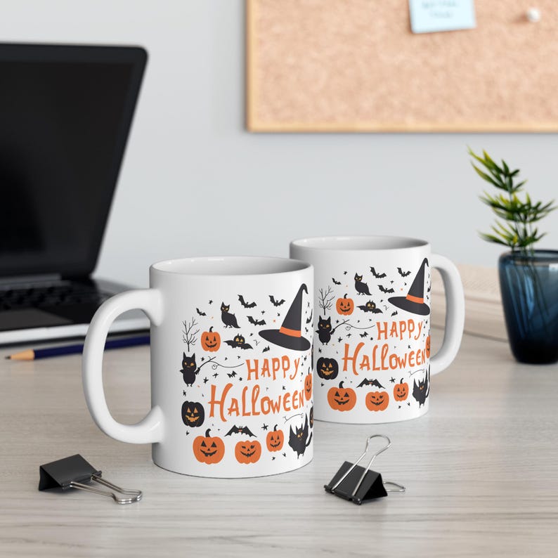 Mug Halloween Vintage Avec Citrouilles - Cadeau Parfait Pour Les Fêtes