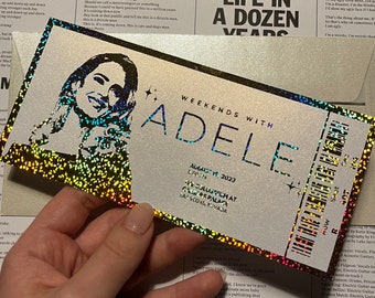 Adele Las Vegas Geschenkkarte Wochenenden mit Adele Las Vegas Residency Konzert Überraschungskarte Personalisierte Konzertkarte Folienkarte