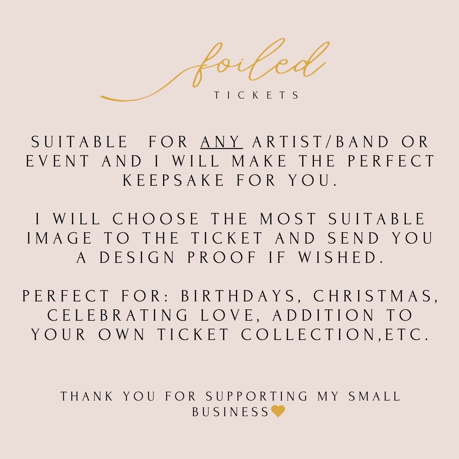 Any Event Ticket Concert Ticket for Gifting Surprise Theatre Ticket Music Ticket for Gifting Music Valentines Day Gift Physical Event Ticket