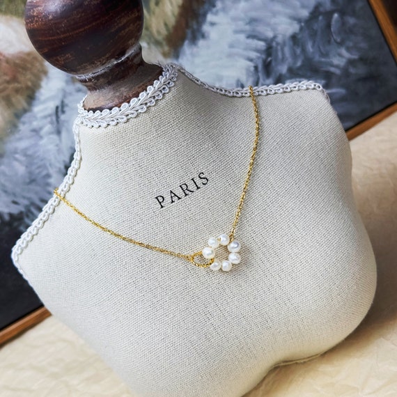 ネックレス・ペンダント Pearl Flower Two-way Necklace Flower Pearl Necklace by Blingdazz • Dainty Freshwater Pearl