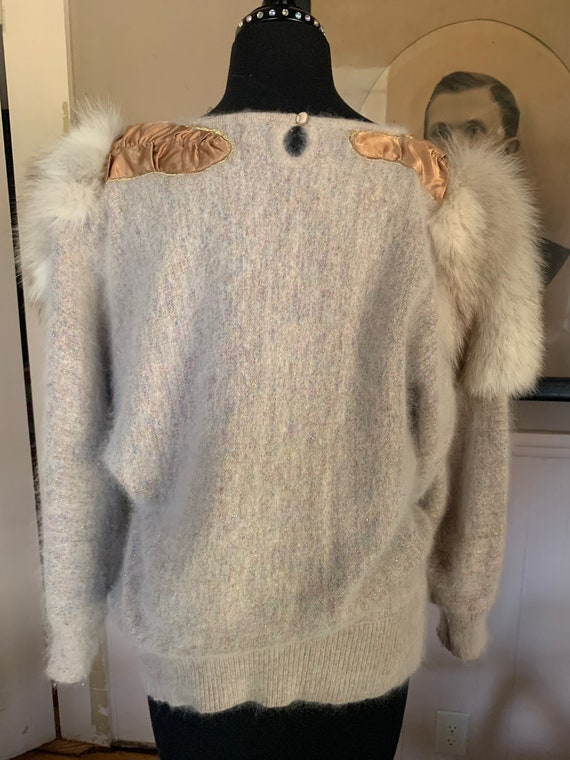 VINTAGE Fashion Designers Sweater Angora Rabbit H… - image 2