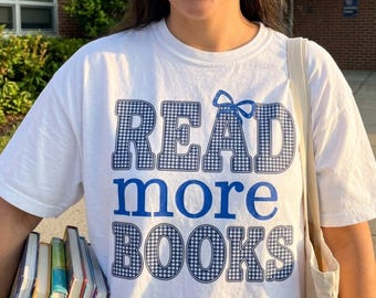 Leer más libros PNG, Profesor PNG, Amante de los libros, Sublimación de regreso a clases, Coquette Gingham