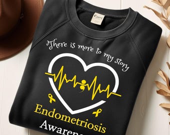 Archivo de corte de cinta amarilla con punto y coma y latido del corazón para concientizar sobre la endometriosis