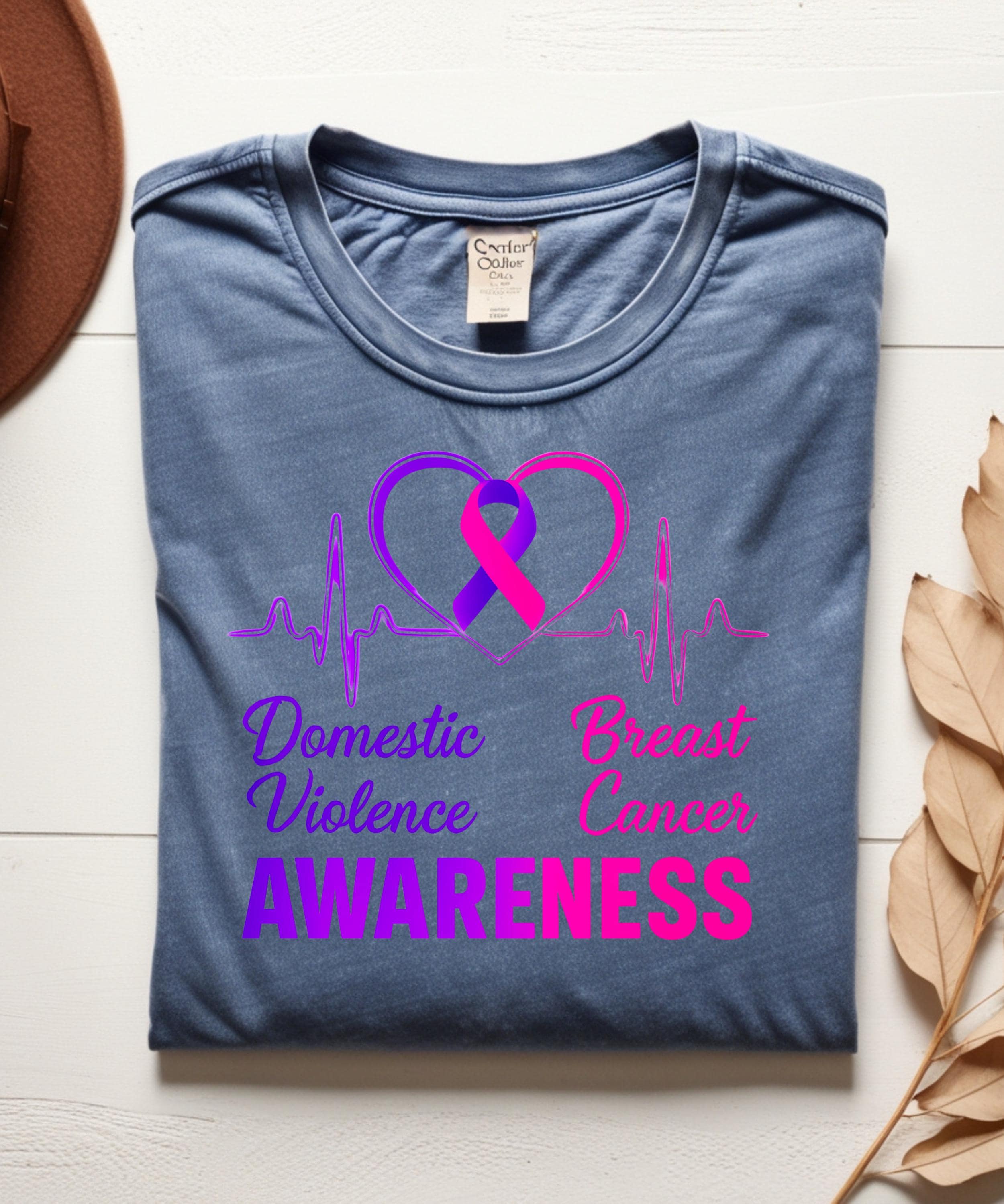 Domestic Violence & Breast Cancer Awareness Ribbon SVG | Heartbeat ...
