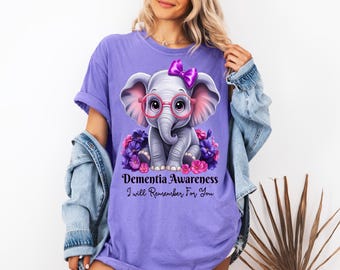 PNG de concienciación sobre la demencia, Elefante "Te recordaré", Concienciación sobre el Alzheimer, Regalo digital para cuidadores
