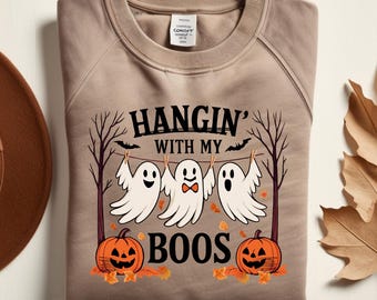 Diseño de fantasmas de Halloween / Pasando el rato con mis amigos (SVG PNG JPG)