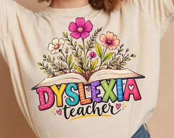 Dyslexia Teacher PNG, Special Education Gift, Literacy Awareness Design (Digital Download)