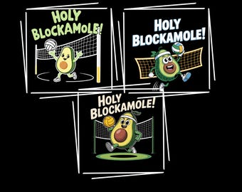 Holy Blockamole Volleyball SVG Bundle: Funny Avocado Clipart