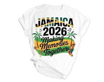 Jamaika 2026 Urlaubs Design: Familienreise PNG (Digitaler Download)