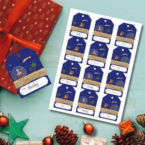 Three Wise Men Label, Printable wise men labels, Editable three kings card, Customizable Three Wise Men Cards for Gifts Three Wise Men Cards