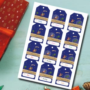 Three Wise Men Label, Printable wise men labels, Editable three kings card, Customizable Three Wise Men Cards for Gifts Three Wise Men Cards
