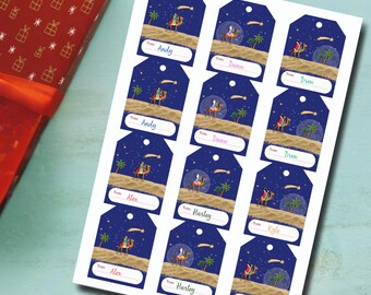 Three Wise Men Gift Tags: Printable, Editable Cards (Digital Download)
