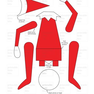 Elf Yourself - Elf Paper Doll Cutout - DIGITAL DOWNLOAD - Cricut PNG ...
